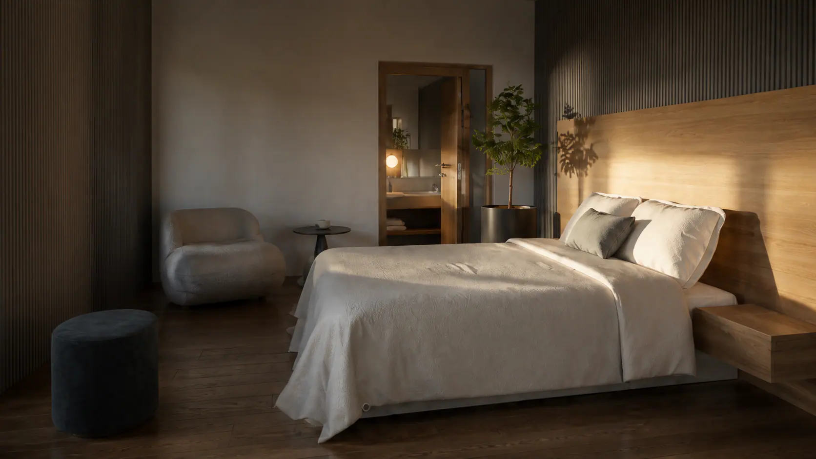 Temporary room visualisation; original photographs will follow